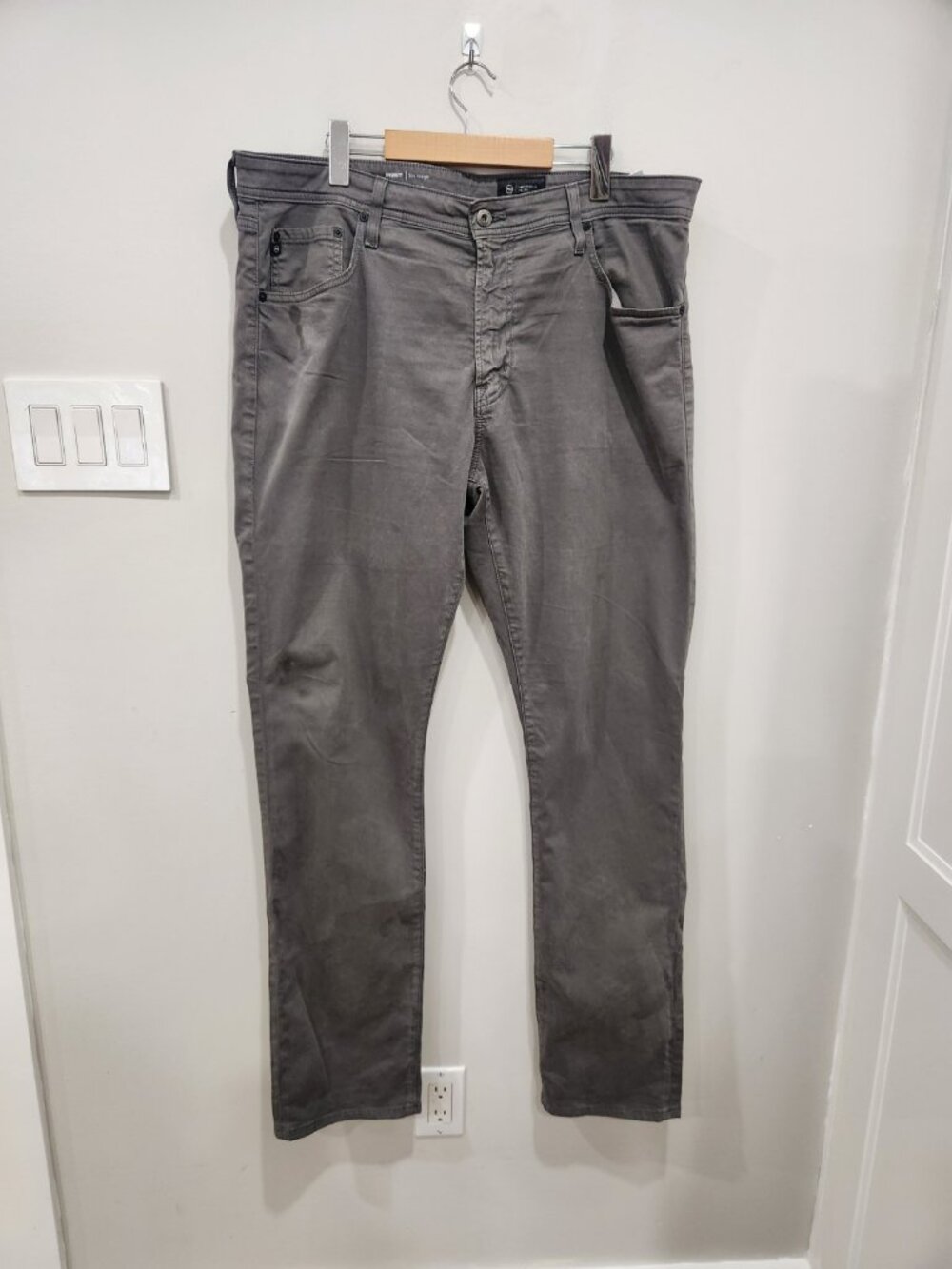 AG Adriano Goldschmied Everett Slim Straight Pants Mens 38x34 5 Pocket
